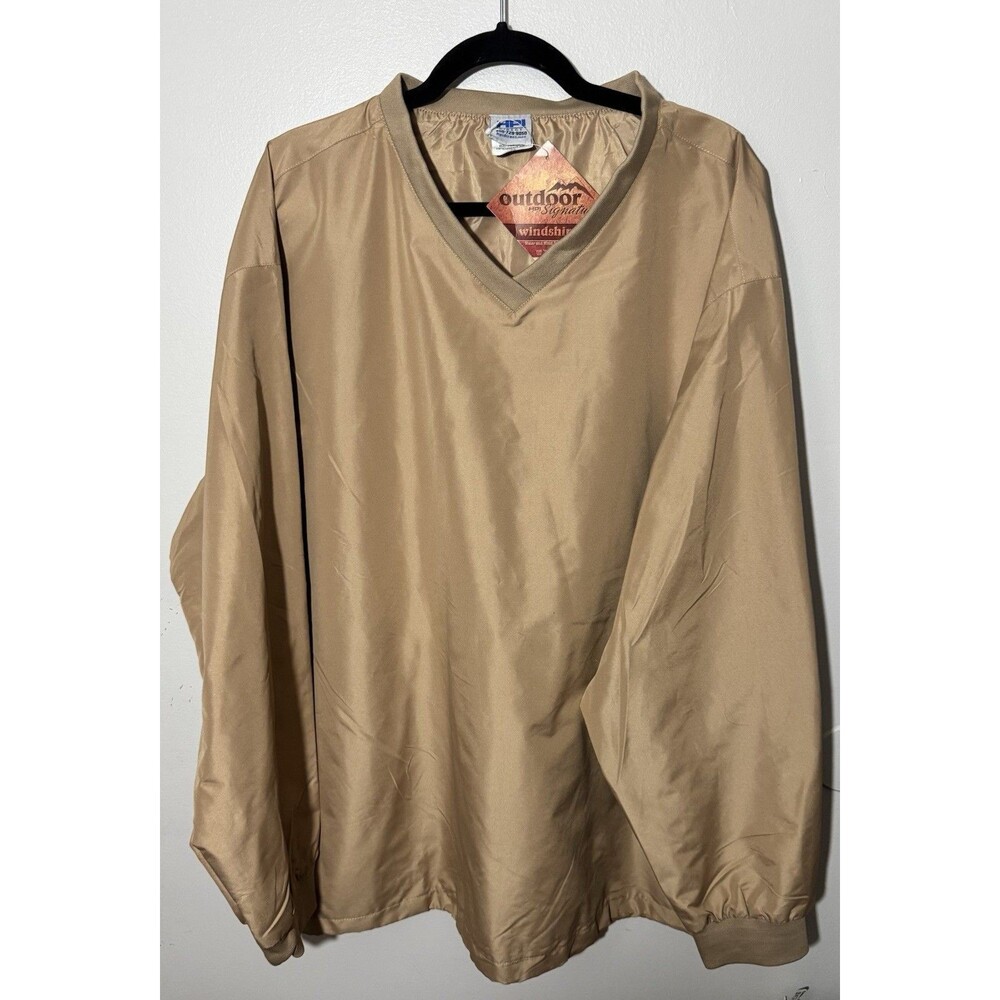 HPI Brand- Outdoor Fishing Pullover V-Neck- Khaki 2XL -Windbreaker